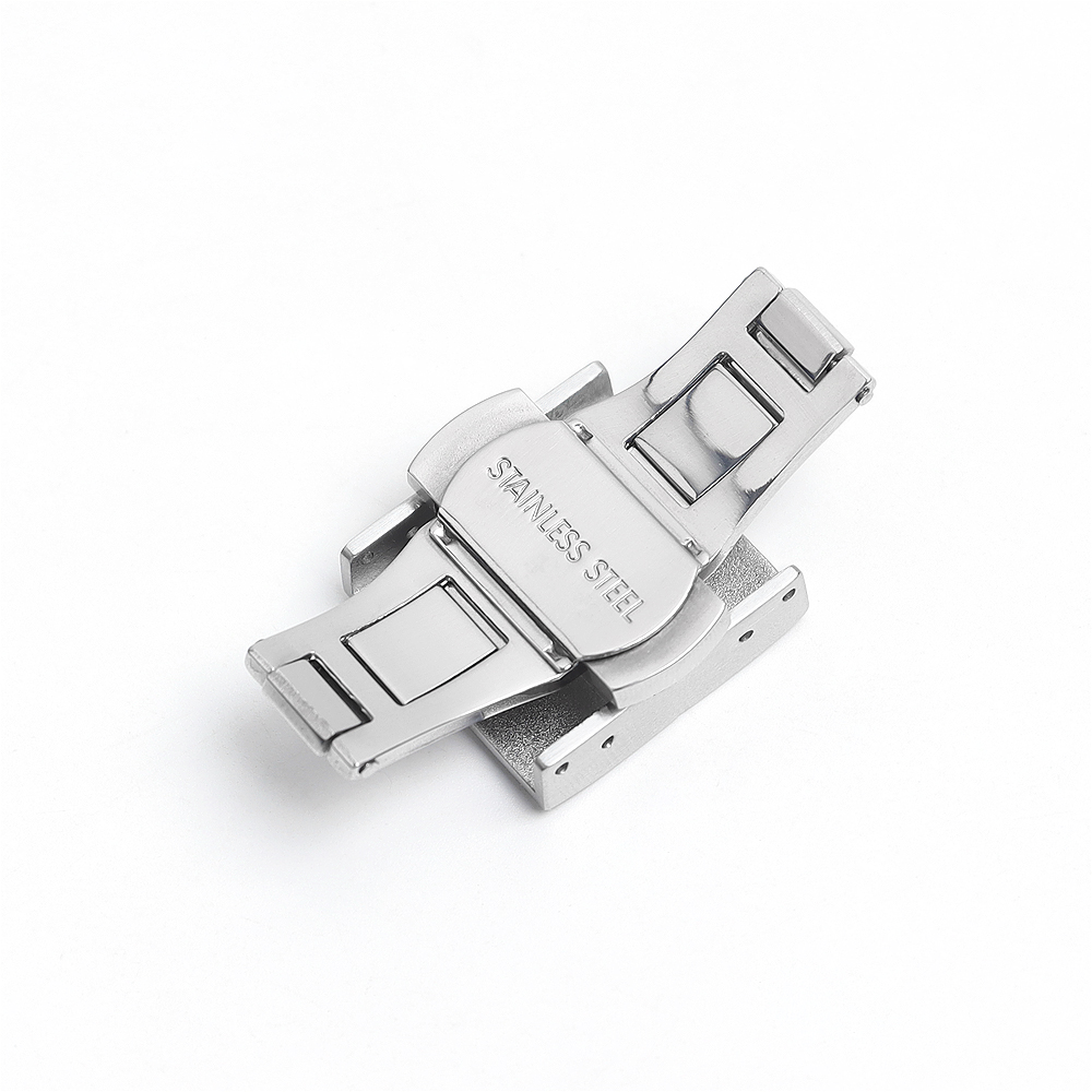 Factory Manufacture Hot Selling Sliver Turtle Back Butterfly 304L Stainless Steel Buckle With Brushed+Polished