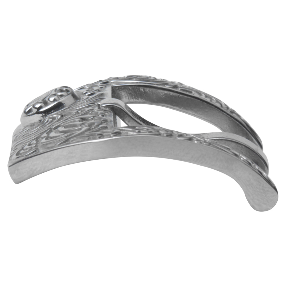 20mm 22mm 24mm Heavy Duty 316L Stainless Steel Embossed Chrysanthemum Pattern Watch Buckle Metal Watch Clasp With Brushed