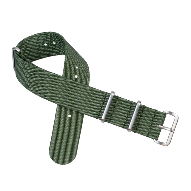 Good Quality Nato Ribbed Nylon Watch Band In 20 And 22mm With Polished And Brushed 304L SS Hardware