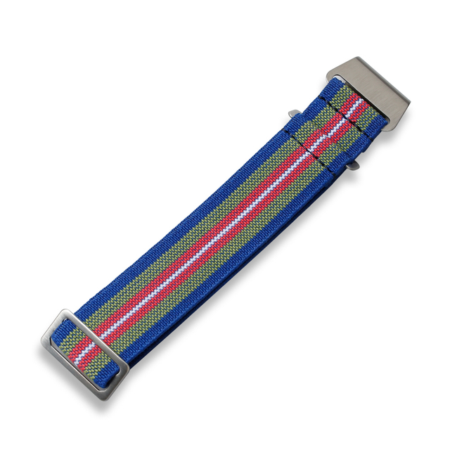 New Design Stripe Color 22mm Elastic Nylon Wrist Watch Band One Piece Style Watch Strap With Brushed 304L SS Hardware For OMEGA Watch