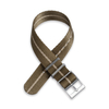 1.2mm Twill Nylon Watch Band Soft Watch Strap In 22mm With Brushed 304L SS Hardware