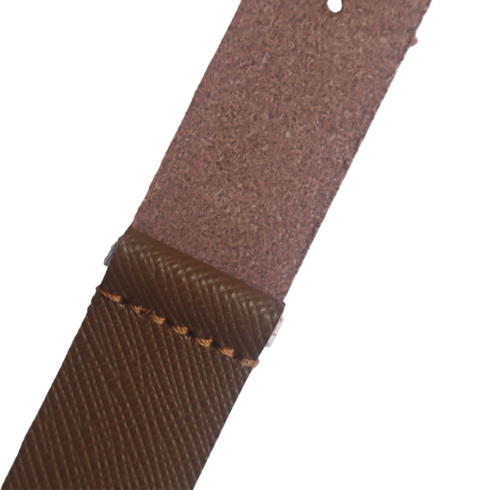 Custom Single Piece Brown Cross-Grain Leather Wrist Watch Bracelets NATO Watch Band 19mm 21mm Manufacturer Low MOQ For Tudor Watches Series