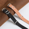 Custom Design Production Black Matte One Piece Zulu Style Matte Leather Watch Strap Purchasing Guide in 18 20 22 24MM for Vintage Watches From OEM ODM B2B Watch Band Factory