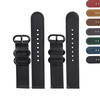 B2B Factory Mass Production Zulu Style Crazy Horse Leather WatchBands With Black PVD Hardware For Rolex Watch Series