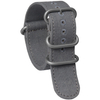 Custom Single Pass Dark Grey Canvas Wrist Strap By Watch Hardware Accessories Factory Featuring Sandblasted Buckles And Embroidered Holes For Brand Watches