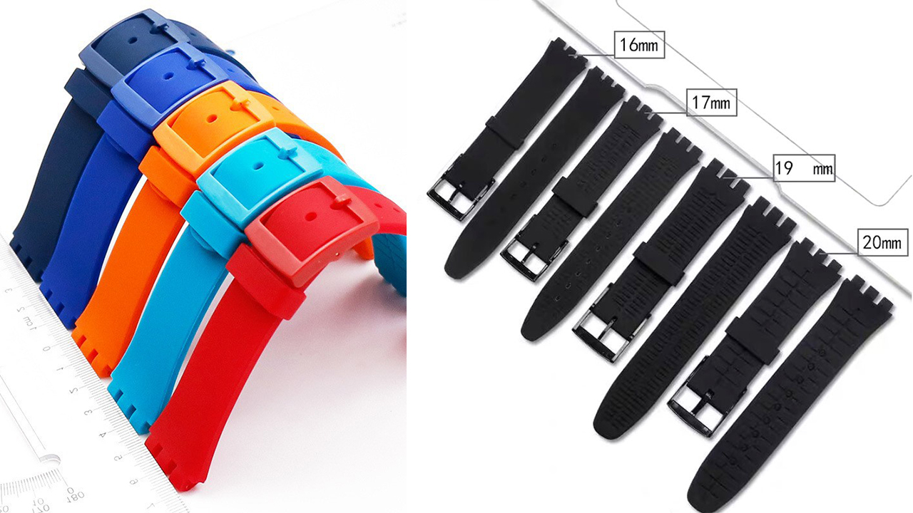 12mm Black Silicone Wrist Straps