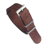 Brown One Piece NATO Style Luxury Vegetable-Tanned Genuine Leather Watch Strap 18 20 22 24MM — B2B Watch Band Factory Custom Design Production For Vintage Watches