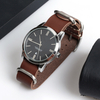 Single Piece Brown Zulu Style Full Grain Genuine Leather WristBand Watch Bracelets For 18/20/22/24MM Vintage Watches Custom Design Production By Experienced Watch Strap Manufacturer