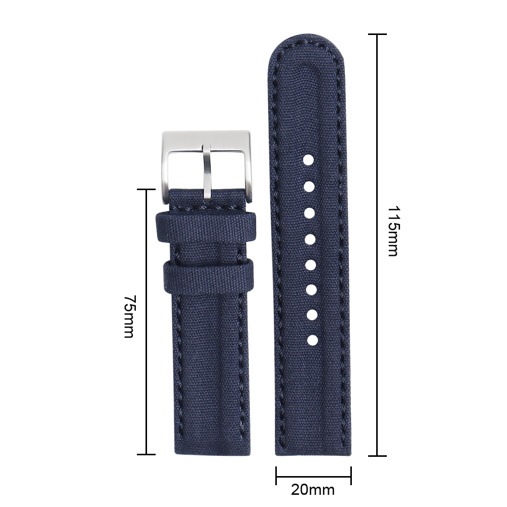 Custom Two Pieces Style Red And Blue Canvas Watch Band 20mm 22mm Perfectly Fitting Rolex Oyster Series From B2B Factory Offering Bulk Production Low MOQ