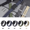 Hot-Selling Low MOQ Premium 2-Pieces Style Embroidered Tail-Hole Canvas Watch Band With 38/40/41/42/44/45mm Metal Apple Watch Connector From B2B Factory Bulk Production