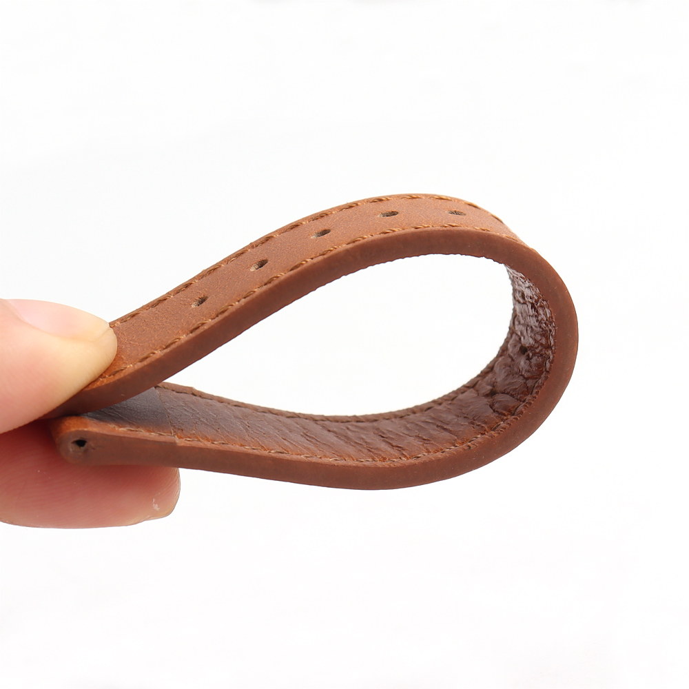Support OEM/ODM Leather WristStraps Two Pieces Brown Oil-Waxed Genuine Leather Watch Bracelets With Polished Buckle From CHWSM Factory Wholesale Production