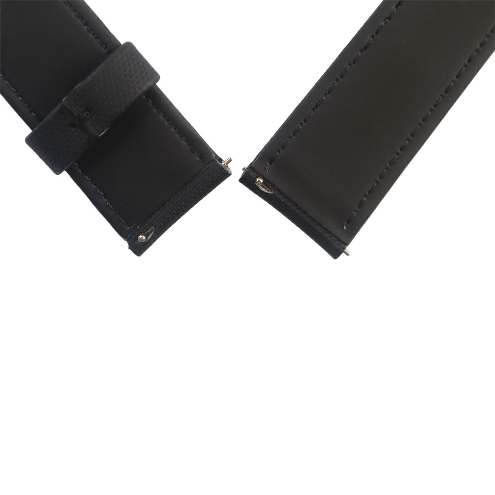 Black Waterproof Leather Strap