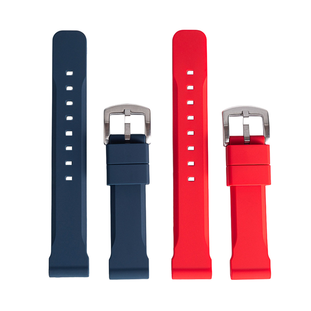 Hot-Selling 18/20/22/24MM Two Pieces Style Silicone Watch Strap Custom Wholesale For Outdoor Sport Casual Watch Collections From A B2B Strap Factory With Low MOQ