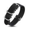 Handcrafted White Stitching One Piece Style Black Zulu Matte Genuine Leather Watch Strap For 18 20 22 24MM Vintage Watches From A Global B2B Watch Band Manufacturer With Low MOQ OEM/ODM