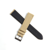 Premium 20MM Beige Canvas Plus Black Genuine Leather Hybrid Watch Strap 2 Pieces Style Crafted By Direct B2B Watch Band Factory For Tudor Watch Series