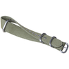 Custom One Piece Style Green Canvas Watch Straps By B2B Factory Featuring Premium Buckle/Loop Hardware And Metal Holes Material Characteristics For Brand Watches