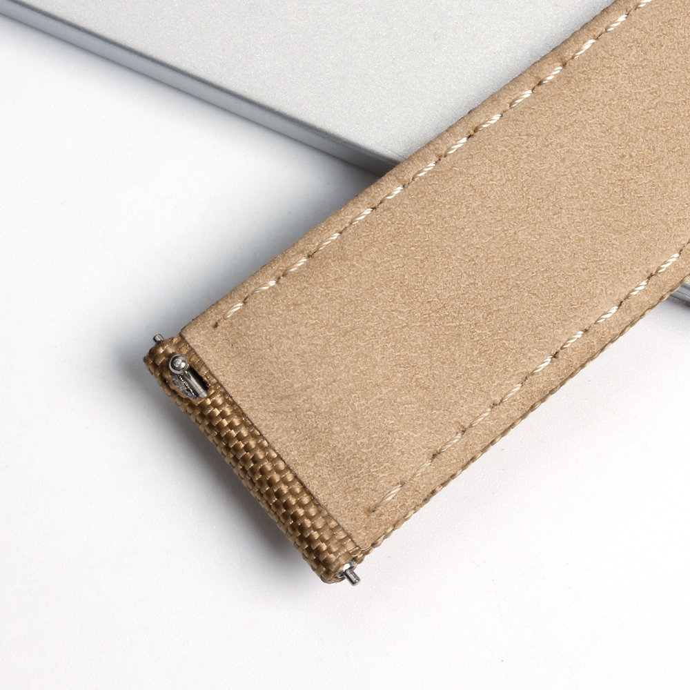 Premium Khaki Sailcloth 2 Pieces Design Engineered For Versatile Customized Watch Bands And High Quality Watch Accessories In Large Scale Bulk Production