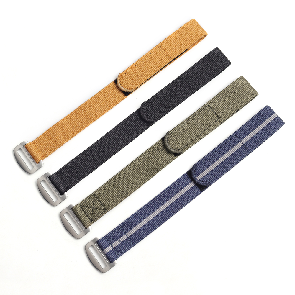 20/22mm Premium One-Piece Style High-Quality Nylon Velcro WatchBands Available For Custom Wholesale From A Leading B2B Factory And Watch Strap Manufacturer