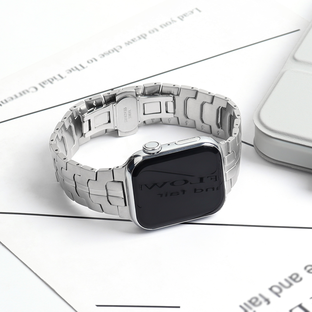 Custom Wholesale One Pieces Style 304 Stainless Steel Watchband Solutions Perfect For Apple Tech Users Demanding Low MOQ And Fast Global Shipping