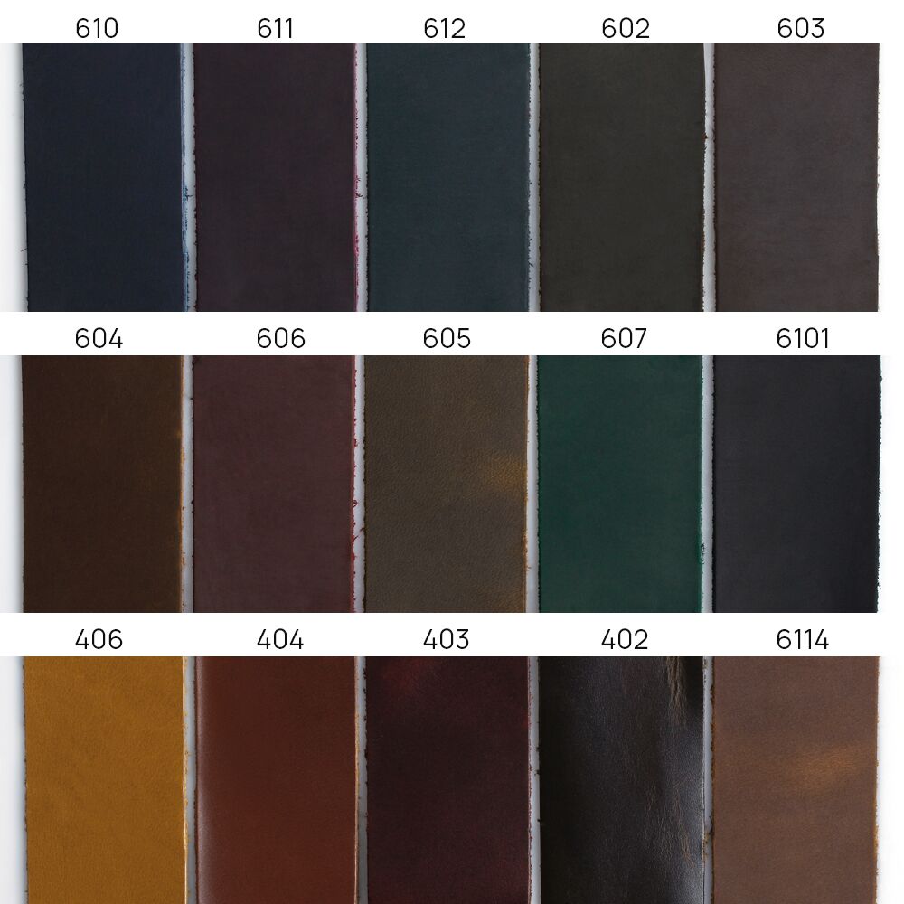 Leather Strap Colors Card