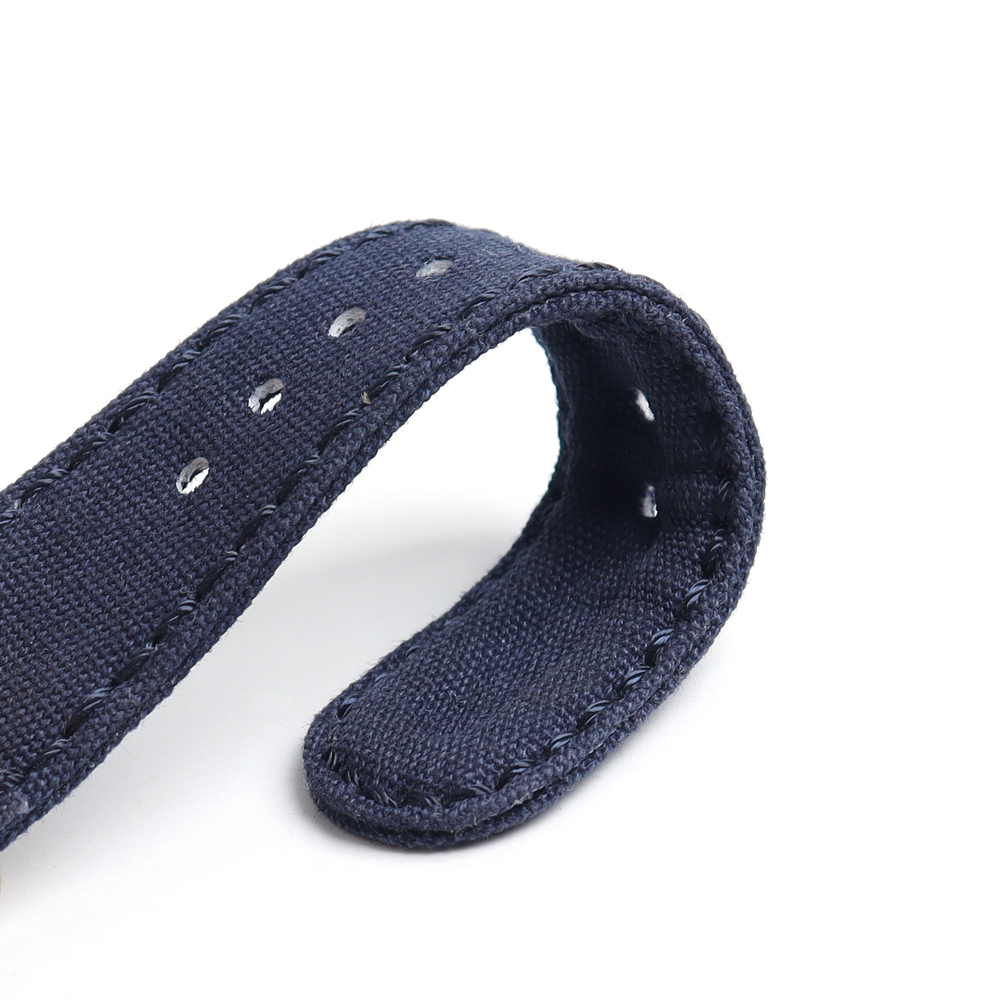 Custom Two Pieces Style Red And Blue Canvas Watch Band 20mm 22mm Perfectly Fitting Rolex Oyster Series From B2B Factory Offering Bulk Production Low MOQ