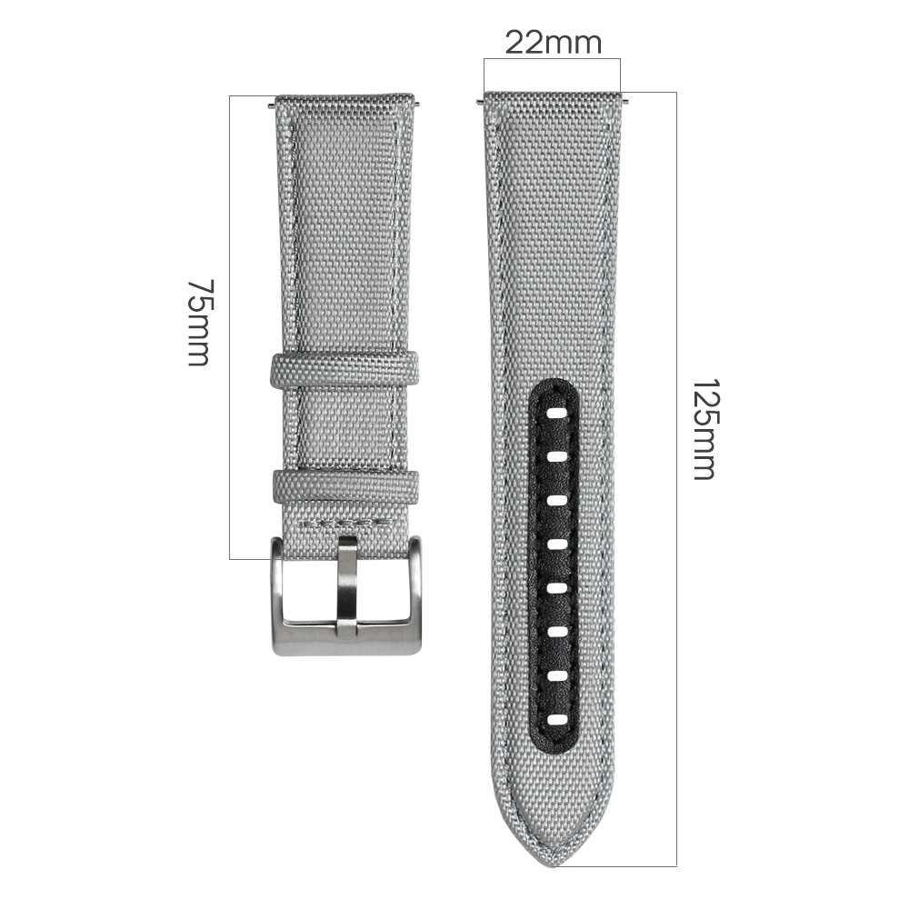 Custom 19mm 21mm Watch Accessories Featuring Minimalist Gray 2 Pieces Cordura+Leather Hybrid Watch Strap From A Top Sourcing B2B Factory Built For Global Brand Watches