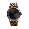 Leopard Print Pattern Leather+Silicone Hybrid Watch Strap Two Pieces Style Perfect For Outdoor Leisure Sport Watches Designed By Leading B2B Watch Strap Factory With Low MOQ OEM ODM Services