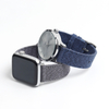 Luxury 2 Pieces Style Fine Texture Canvas Watch WristStrap Integrated With Smart Apple Watch Connectors Fabricated By Watch Parts Factory For High Volume Wholesale Orders