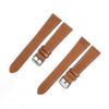 Support OEM/ODM Leather WristStraps Two Pieces Brown Oil-Waxed Genuine Leather Watch Bracelets With Polished Buckle From CHWSM Factory Wholesale Production