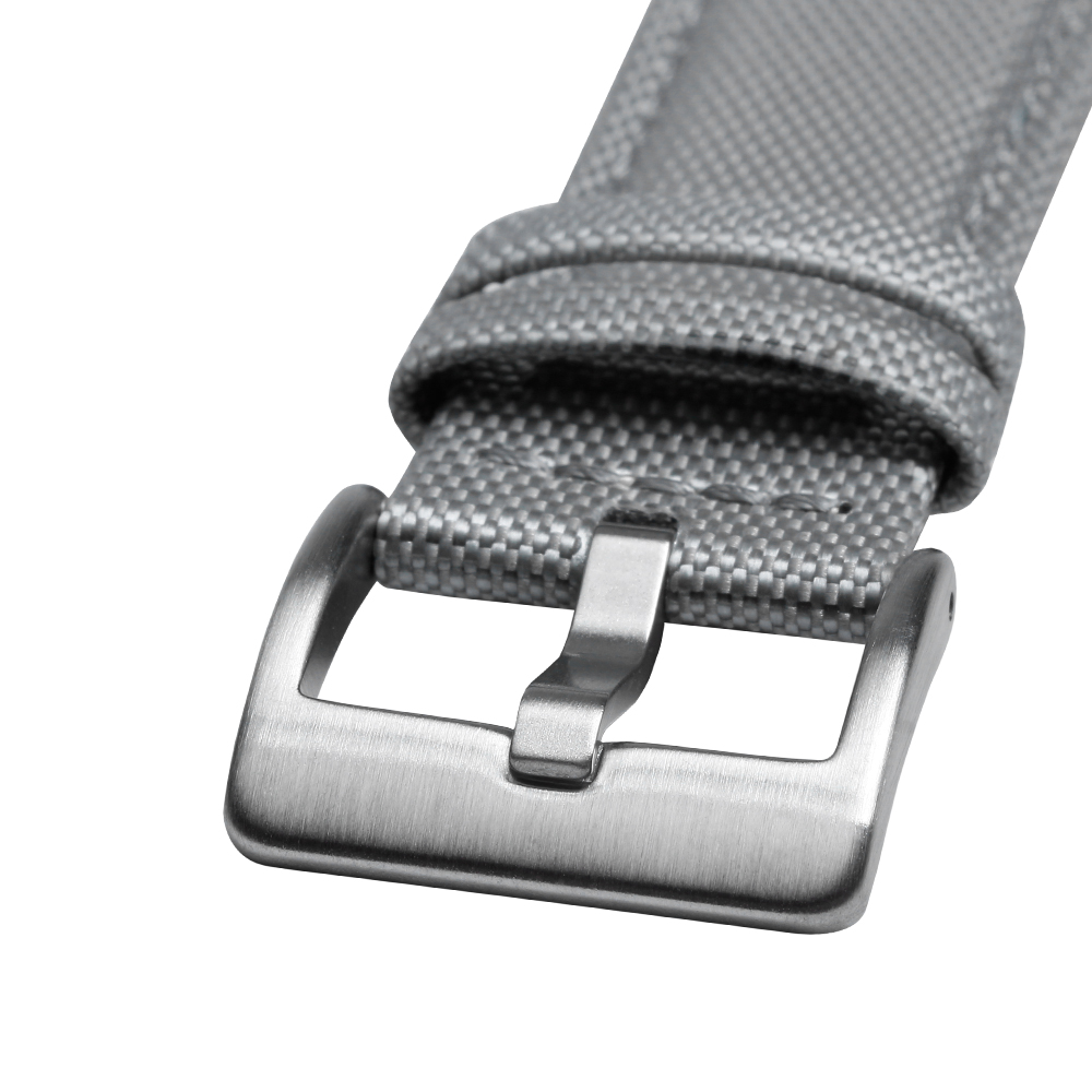 Custom 19mm 21mm Watch Accessories Featuring Minimalist Gray 2 Pieces Cordura+Leather Hybrid Watch Strap From A Top Sourcing B2B Factory Built For Global Brand Watches