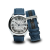 OEM/ODM B2B Factory Manufacturing High End Sailcloth Wrist Watchbands 2 Pieces Style Cordura+Leather Hybrid Watch Strap In 18/19/20/21/22/23/24mm For IWC Watch Series