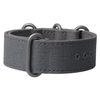 Custom Single Pass Dark Grey Canvas Wrist Strap By Watch Hardware Accessories Factory Featuring Sandblasted Buckles And Embroidered Holes For Brand Watches