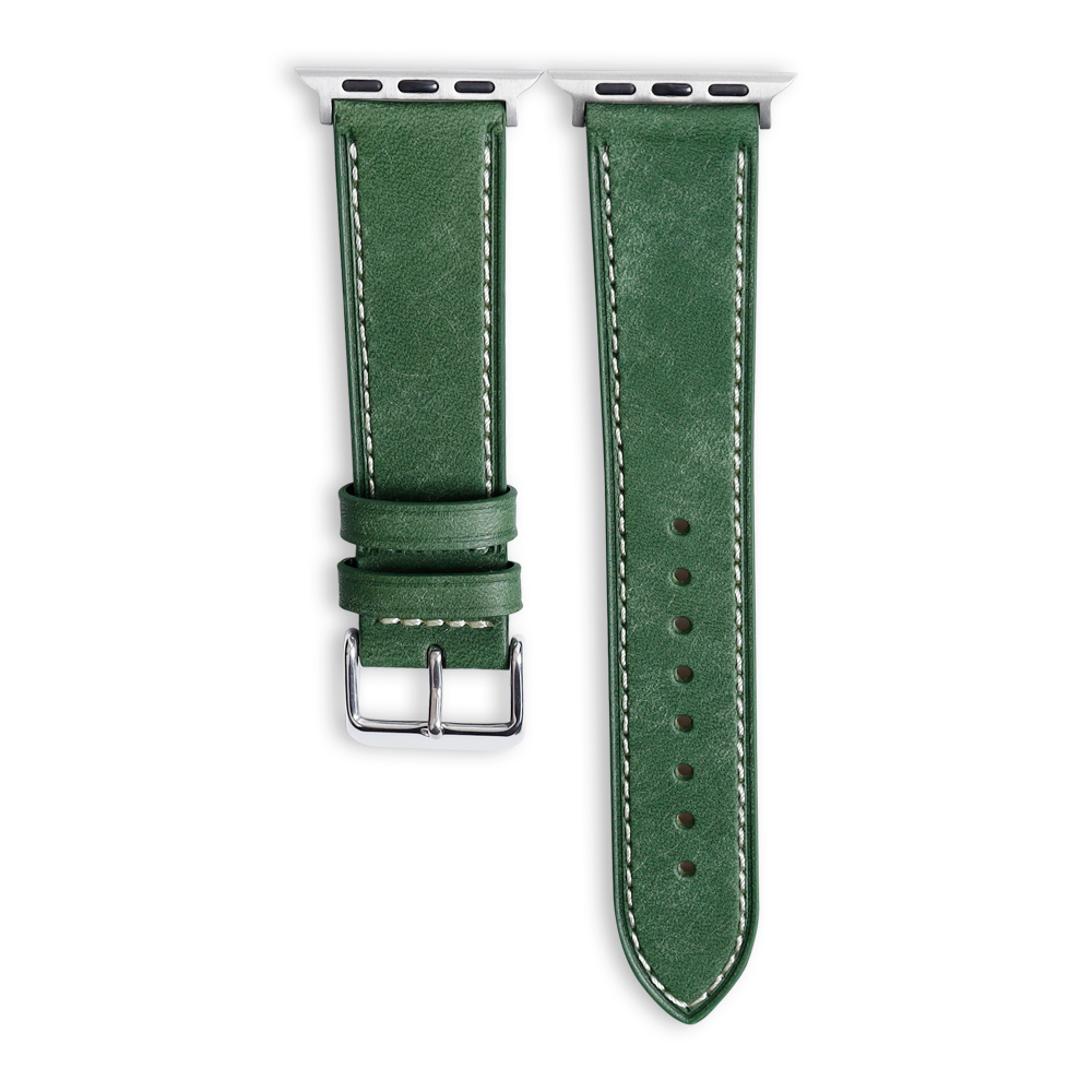 Green Leather Watch Strap