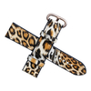 Leopard Print Pattern Leather+Silicone Hybrid Watch Strap Two Pieces Style Perfect For Outdoor Leisure Sport Watches Designed By Leading B2B Watch Strap Factory With Low MOQ OEM ODM Services