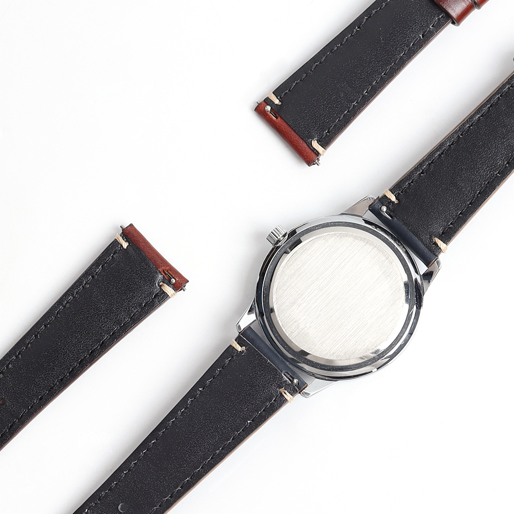 High Precision Industrial Manufacturing Of Premium Shell Cordovan Leather Watch Strap Featuring High Gloss Mirror Luster Tailored For Luxury Global B2B Brands Seeking Factory Strategic Partnerships