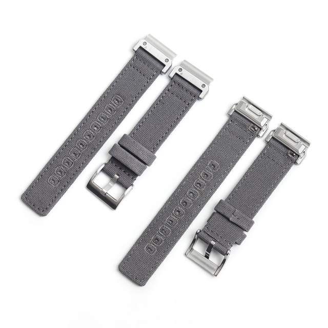 Premium Custom 22mm 24mm Garmin Compatible Canvas Watch Band With Embroidered Hole From Top B2B Wholesale Factory Offering Low MOQ Bulk Production