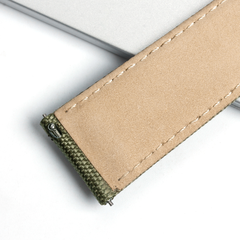 Custom 2 Pieces Cordura Watch Strap Hybrid Leather Holes Watch Accessories Directly From B2B Factory To Fit Luxury Sports Watch Brands In Bulk