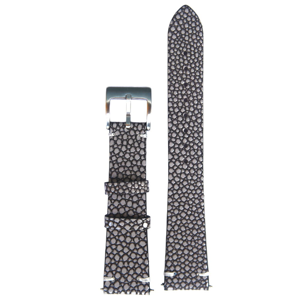 Premium Gray Devilish Crocodile Pattern+Brown Waterproof Leather Hybrid Watch Strap For Brand-Compatible Dials And Mass Production