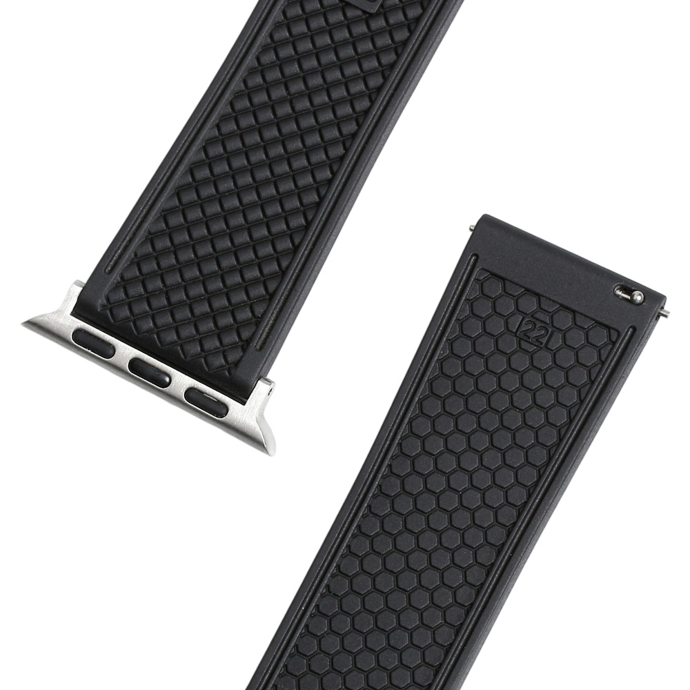 High-Performance Emerald Green FKM Rubber Watch Band Engineered For Professional Divers With Quick-Release Mechanism And Heat-Resistant Fluorine Polymer Construction For Extreme Conditions