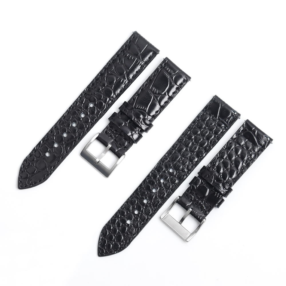 High Precision Manufacturing Of Exotic Alligator Leather Watch Bands Featuring Natural Scale Symmetry For Global B2B Brands Seeking Reliable OEM Factory Strategic Partnerships