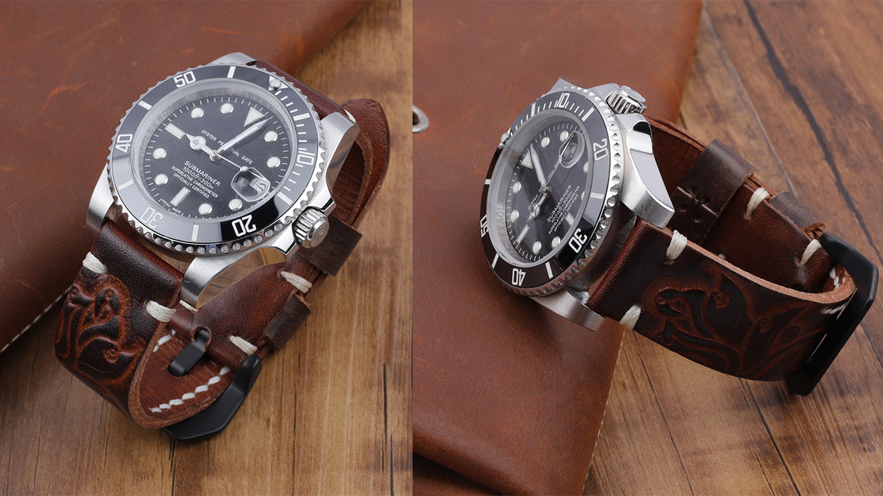 Western European Vintage Leather Watch Strap