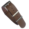 Custom Single Piece Brown Cross-Grain Leather Wrist Watch Bracelets NATO Watch Band 19mm 21mm Manufacturer Low MOQ For Tudor Watches Series