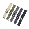 Hot-Selling Low MOQ Premium 2-Pieces Style Embroidered Tail-Hole Canvas Watch Band With 38/40/41/42/44/45mm Metal Apple Watch Connector From B2B Factory Bulk Production