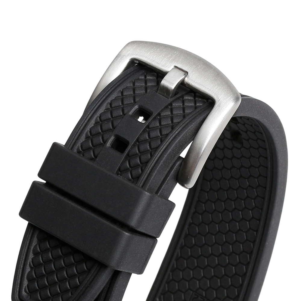 High-Performance Emerald Green FKM Rubber Watch Band Engineered For Professional Divers With Quick-Release Mechanism And Heat-Resistant Fluorine Polymer Construction For Extreme Conditions