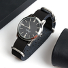 Custom Design Production Black Matte One Piece Zulu Style Matte Leather Watch Strap Purchasing Guide in 18 20 22 24MM for Vintage Watches From OEM ODM B2B Watch Band Factory