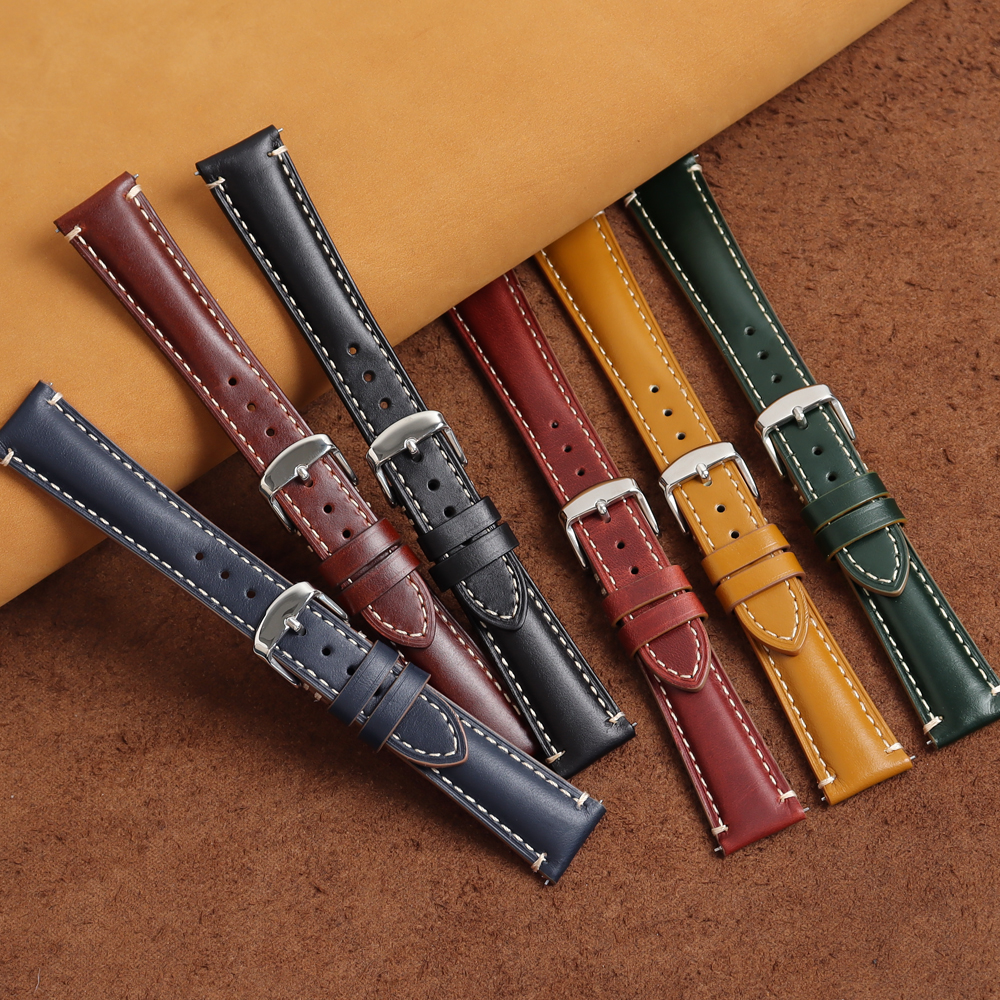 Custom 2 Pieces Style Leather Watch Straps