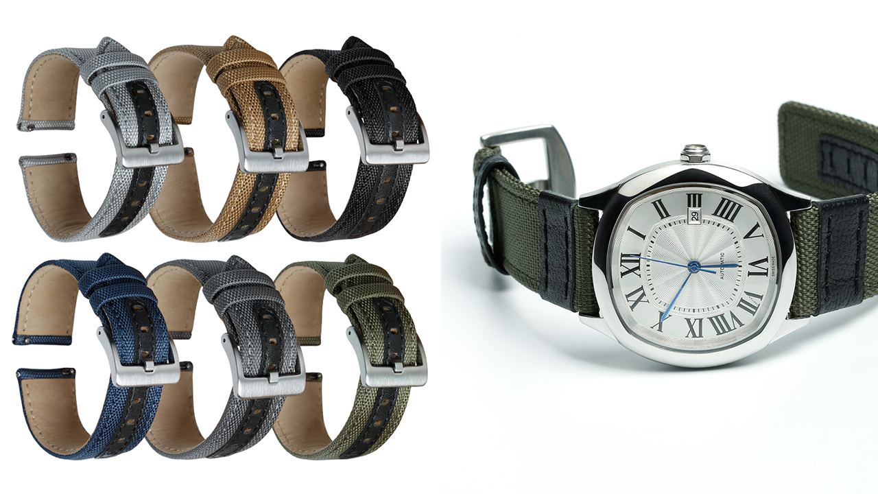 Two Pieces Sailcloth Watch Straps