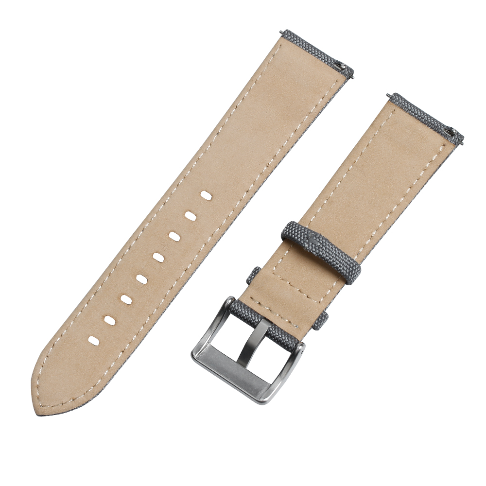 Custom 2 Pieces Dark Grey Sailcloth Watch Strap Wholesale From B2B Factory For Tudor Watches And Premium Watch Accessories