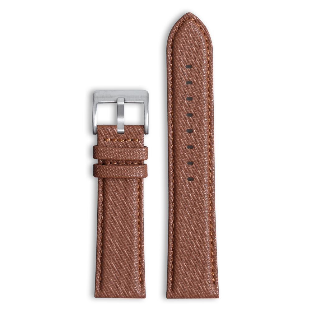 Popular Waterproof Optimized Toothpick-Grain Leather Watchband Sourcing For Outdoor And Dive Watches From China B2B Factory Manufacture