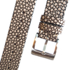 Premium Gray Devilish Crocodile Pattern+Brown Waterproof Leather Hybrid Watch Strap For Brand-Compatible Dials And Mass Production